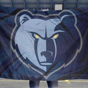 Memphis Grizzlies Grizzly Head Flag Blue and Gray Bear Logo 36x60 inches NEW